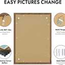 Hongkee 20x28 Picture Frame, Rustic Brown Wood Style - Display Posters 16 x 24 with Mat or 20x28 without Mat, Wall Mounting Horizontal and Vertical, 1 Pack