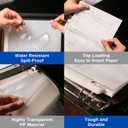 500 Sheet Protectors for 3 Ring Binder, 8.5 x 11 Heavy Duty Clear Plastic Sleeves for Paper, Top Loading Page Protectors, Reinforced 3-Hole Punch, Acid Free Polypropylene, Archival Safe - Office Werks