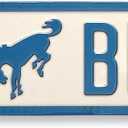 Ford Bronco Metal Wall Art - Ford Bronco Street Sign for Garage, Man Cave or Shop, Small, Color: Silver/Blue, 
Size: 20" W X 3.33" H X 0.125" D