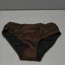 Zmart Women Full Coverage Ruched Bikini Bottoms Tummy Control Swim Bottoms Scrunch Ruffle Bathing Suit Bottom (Brown, M)