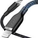 CASEKOO 2024 Upgrade [Fastest and Safest Charging] [Never Break] MFi Certified for iPhone Charger Cord 3 FT, Nylon Braid USB C Cable Lightning Cable for iPhone 14/13/12 Pro Max