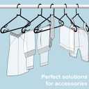 Black Plastic Hangers 50 Pack, Light Weight Durable Clothes Hangers G-Shape Standard Size Non-Slip Coat Hanger Adult Clothes Hangers for Laundry & Everyday Use -Slim & Space Saving