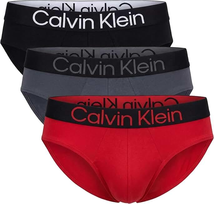 Calvin Klein 3-pack Microfiber Stretch Hip Briefs, Large
