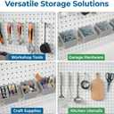 Pegboard Metal Hooks Kit 90PCS - Heavy Duty Utility Set for Garage & Workshop Organization, Wall Hanger Holder with Locks, No Tools Needed, Storage Accessories