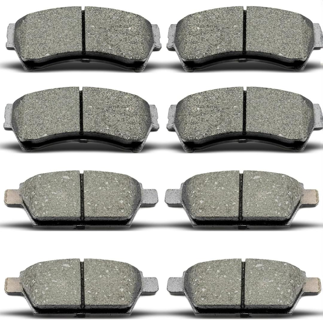 D1161 D1164 Front Rear Ceramic Brake Pads Set Fit For 2006-2012 Ford Fusion, For 2007-2012 Lincoln MKZ, For 2006 Lincoln Zephyr, For 2006-2013 Mazda 6, For 2006-2011 Mercury Milan (4 pcs)