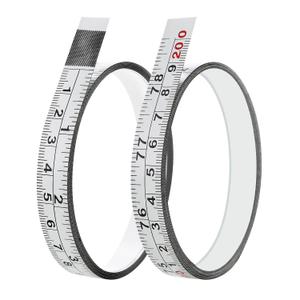 2 Packs 1/2-Inch Self-Adhesive Measuring Tape, 78 Inch or 200cm Peel and Stick Tape Measure, Imperial and Metric Scales, Left-Right Reading Ruler Tape for Workbench, Table Saw, Drafting Table, White