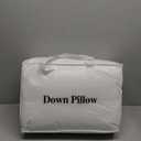 Shilucheng Canadian Goose Down Pillows Queen Size Set of 2, 900+ Fill Power Side Sleeper Pillow for Sleeping Neck Pain Relief, 100% Cotton Shell 600 Thread Count Hotel Quality Pillows (White, 20" x 30"）