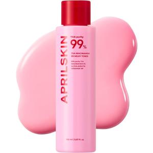 APRILSKIN TXA+Niacinamide 99 Pink Milky Toner | 99% High-Purity TXA 3%+ Niacinamide 5% for Brightening | Highly Concentrated Cream Toner | Deep Moisturizing Formula for Dull Skin | 5.07 fl.oz.