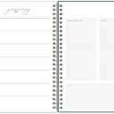 Blue Sky Life Note It 2023 Weekly and Monthly Planner Notes, 5.875" x 8.625", Clear Pocket Cover, Wirebound, Dania Dark (139478-23)