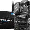 MSI B760 Gaming Plus WiFi Gaming Motherboard (Supports 12th/13th/14th Gen Intel Processors, LGA 1700, DDR5, PCIe 4.0, M.2, 2.5Gbps LAN, USB 3.2 Gen2, HDMI/DP, Wi-Fi 6E, Bluetooth 5.3, ATX)