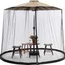 10FT Mosquito Net for Patio Umbrella Outdoors Screen Polyester Hanging Tent Mosquito Net Only (10FT)