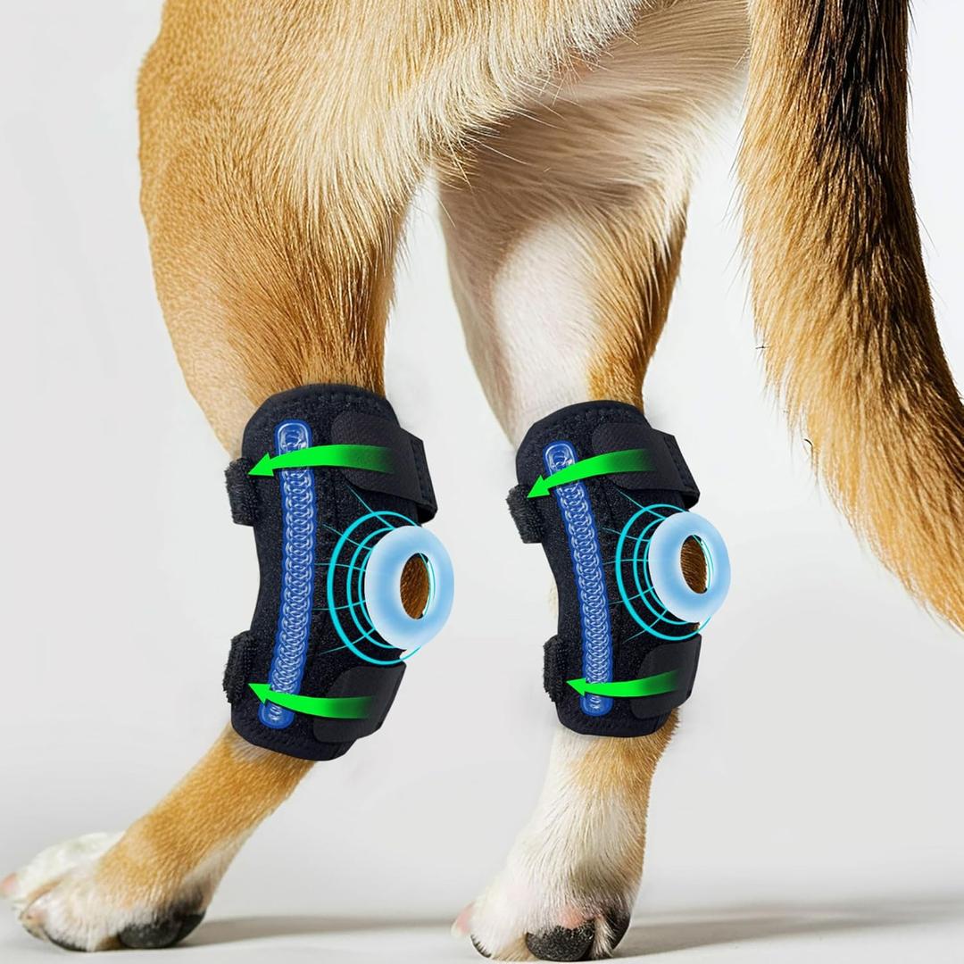Dog Leg Brace for Rear Leg, Hock & Ankle Support, Dog Brace for Torn ACL & CCL, Dog Leg Sleeve for Back Hind, Rear Legs ACL Tear for Dog Arthritis (M Pair)