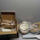 CAROTE Pots and Pans Set Nonstick, White Granite Induction Kitchen Cookware Set, 10 Pcs Non Stick Cooking Set w/Frying Pans & Saucepans(PFOS, PFOA Free)