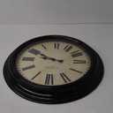 Bernhard Products Large Decorative Wall Clock 20 Inch Silent Non Ticking Battery Operated Quartz Vintage Stylish with Rustic Black Rim for Home Living/Dining Room Kitchen & Over Fireplace