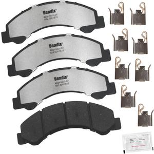 Bendix Fleet Metlok MKD825FM Semi-Metallic Front Brake Pads for Chevrolet LCF 3500,3500HD,4500,4500HD,4500XD,5500HD,5500XD,6500XD,W3500 Tiltmaster,W4500 W5500 GMC Forward,Isuzu NPR,HD,XD,NQR,Reach