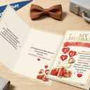 5 x Romantic Fathers Day Card Gifts for Husband, Father's Day Cards Gifts from Wife, Funny Personalized Father's Day Decorations