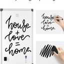 VUSIGN Magnetic White Board Kit for Wall 36" x 24", 1 Dry Eraser & 2 Multicolor Markers & 4 Magnetic Pins, Sliver Reinforced Aluminum Frame for Home, School, Office