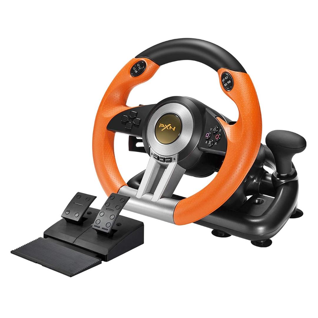 PXN V3II PC Racing Wheel, USB Car Race Sim Game PC Steering Wheel with Pedals for Windows PC/PS3/PS4/Nintendo Switch/Xbox One/Xbox Series X/S (Orange) PXN V3II PC Racing Wheel, USB Car Race Sim Game PC Steering Wheel with Pedals for Windows PC/PS3/PS4/Nintendo Switch/Xbox One/Xbox Series X/S (Orange)