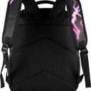 AI ACCESSORY INNOVATIONS K-Pop Demon Hunters Huntrix 16 Backpack for Girls, Featuring Rumi, Zoey, Mira, Rubber Molded Bag Charm, Huntrix