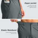 G Gradual Men's Casual Shorts 7" Lightweight Golf Shorts for Men Stretch with 3 Pockets Quick Dry Breathable Work Shorts (Gray, L)