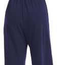 STOLKISS Womens Tube Top Jumpsuits Strapless Belted Wide Leg Bustier Jumpsuit Backless Baggy Long Pants Rompers with Pockets (Blue, XL)