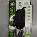 SWIFTLITE Black Vinyl Gloves, Food Grade Gloves Disposable Latex Free & Powder Free, Guantes for Cleaning Cooking Food Prep