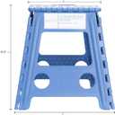 Essentials 21048 15-Inch Folding Step Stool, Wide Folding Step Stool, Plastic Step Stools For Adults, Garden Step Stool, Foldable High Stool