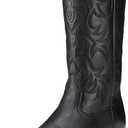 Ariat Heritage Round Toe Western Boots - Mens Round Toe Cowboy Boot, 11 Wide, Black Deertan