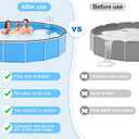 Svepndic 60PCS Pool Coping Strips for Overlap Above Ground Pool Liners, Pool Liner Lock Clips Replacement, Fits Up to 24ft Round, 12x24ft to 16x24ft Oval Pools