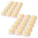 Homemory 48 Pack 3” Flameless Led Floating Candles, 200 Hour White Battery Operate Waterproof Tealights for Cylinder Vases, Centerpieces at Wedding Decor, Party, Pool