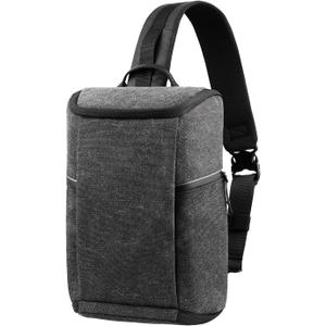 TULLIO Camera Bag Crossbody Small Waterproof Sling Purse Cute for DLSR SLR Mirrorless Camera Photography Case Compatible with Canon,Nikon,Sony,Fuji (Black)