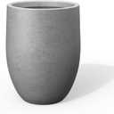 Kante Tall Concrete Planter, 21.7-Inch Height Gray Large Indoor Outdoor Plant Pot with Drainage Hole for Patio Garden Home, Modern Decor for Flowers and Tree