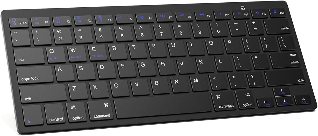 MOFII Bluetooth Keyboard, Ultra-Slim Wireless Computer Keyboard for iPad/iPad Air/iPad Pro/iPad mini, iPhone, Tablet, Laptop, Compatible with iOS, Mac OS, Android, Windows, Black