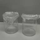 STORi Bella Tall Scrunchie Holder | Stackable Clear Plastic Container (Set of 2) Round Vanity Storage Organizers with Lids for Hair Accessories & Beauty Supplies | Made in USA