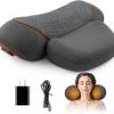 3-in-1 Neck Massager Pillow, Portable Memory Foam Neck Cervical Traction Device with Heat & Gentle Traction & Vibration Massage for Pain Relief Deep Tissue, Cervical Pillow, Gift for Men and Women