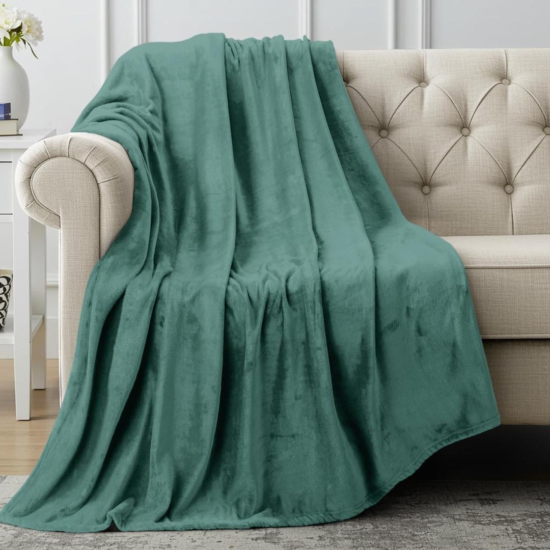 Utopia Bedding Fleece Blanket Throw Size Celadon 300GSM Luxury Anti-Static Fuzzy Soft Microfiber Blanket for Couch, Sofa and Bed (60x50 Inch) (Throw (50x60 Inch), Celadon)