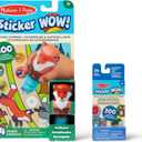 Melissa & Doug Sticker Wow! Fox Bundle: 24-Page Activity Book, Refillable Sticker Stamper, Mini Pad, 500 Stickers, Arts and Crafts for Kids Ages 3+