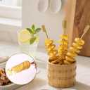 Manual Tornado Potato Spiral Cutter, Vegetable Spiralizer Crinkle Slicer Twisted Knife Kitchen Tool Perfect for Cucumbers Radishes and Spiral Vegetables