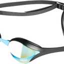 arena Unisex Cobra Ultra Swipe Racing Swim Goggles for Men & Women Anti-Fog Technology Dual Strap, Mirror/Non-Mirror Lens (Aqua / Black)