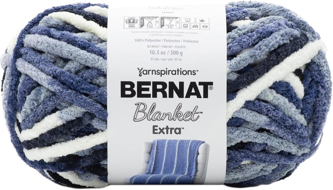 Yarn Blanket Extra Faded BLU