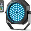 Battery Powered Stage Lights, Rechargeable Strobe Lights USB Powered Auto Sound Activated Control, 30W RGB LED Wireless Uplights for Events Wedding Party DJ Stage Dance - 1Pack (1Pc)