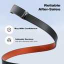 Men's Ratchet Belt - Genuine Leather, Custom Fit, Stylish and Durable (35mm) (Matte Black)