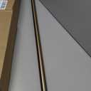 Ivilon Shower Tension Curtain Rod - Adjustable Spring Tension Rod for Shower Curtains, Bathroom, or Windows, Easy to Install, No Drilling Required, Rustproof, Adjustable 36 to 54 Inch Warm Gold