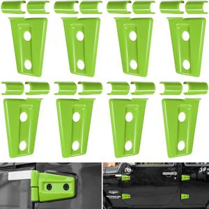 E-cowlboy Door Hinge Cover Trim Exterior Accessories for Jeep Wrangler JK JKU Sport Rubicon Sahara X Unlimited 2-Door & 4-Door 2007-2018 (Green 8PCS)