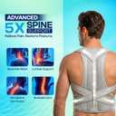 Adjustable Posture Corrector Back Brace for Men & Women – Upper Back & Shoulder Support Breathable Design with Removable Under-Arm Sweat Pads, Discreet Fit., X-Large
