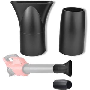 Black Leaf Blower Flat Nozzle and Flare Nozzle Tip for Milwaukee 2724-20 2724-21 Leaf Blower, Touchless Quick Drying, Cleaning, Easy to Install and Remove Black