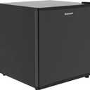 Honeywell Compact Refrigerator 1.6 Cu Ft Mini Fridge with Freezer, Single Door, Low noise, for Bedroom, Office, Dorm with Adjustable Temperature Settings, Black