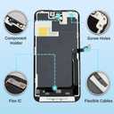 for iPhone 14 Pro Max Screen Replacement, 6.7 Inch Full HD LCD and Touch Digitizer Assembly Includes Repair Toolkit, Waterproof Adhesive, and Tempered Glass Screen Protector