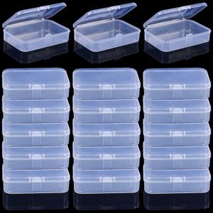 Clear Plastic Playing Card Boxes Snaps Closed Poker Gaming Playing Card Deck Cases Holder Plastic Storage Box Clear Trading Card Box Card Storage Organizer for Bank Business Card (18Pcs)