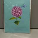 Liif Hydrangea Blossoms Butterfly 3D Greeting Pop Up Mother's Day Card, Spring, Summer, Anniversary, Fathers Day, Get Well, Thinking Of You,With Message Note & Envelop,Large Size 8x6 Inch Pack of 2